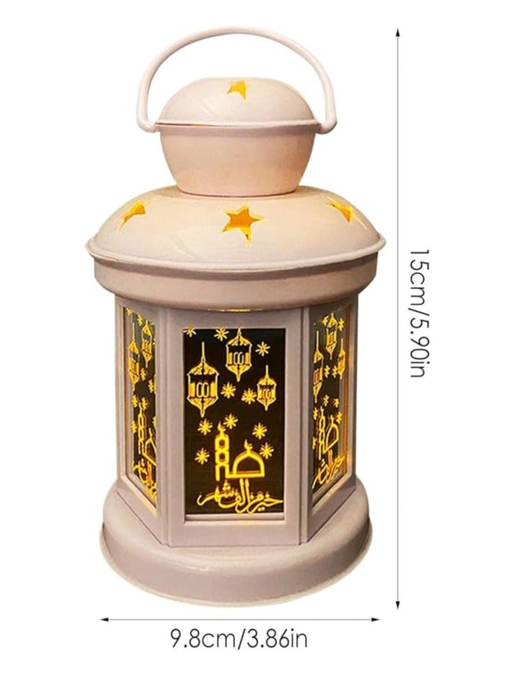Brain Giggles BrainGiggles Eid Mubarak LED Night Light Ramadan Lantern Hanging Lamp Ornament for Holiday Festival Home Decoration - Image 2